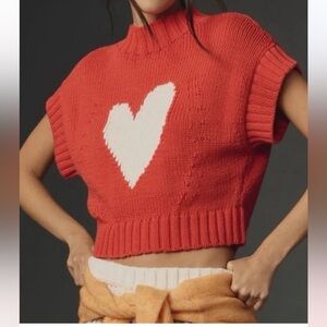 Anthropologie Sleeveless High Neck Sweater
